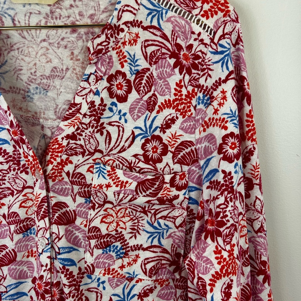 Woolovers linen blend floral women’s top - Picture 3 of 6